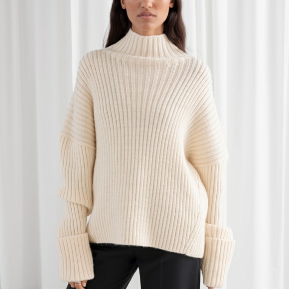 ISO Slouchy Ribbed Wool Jumper
